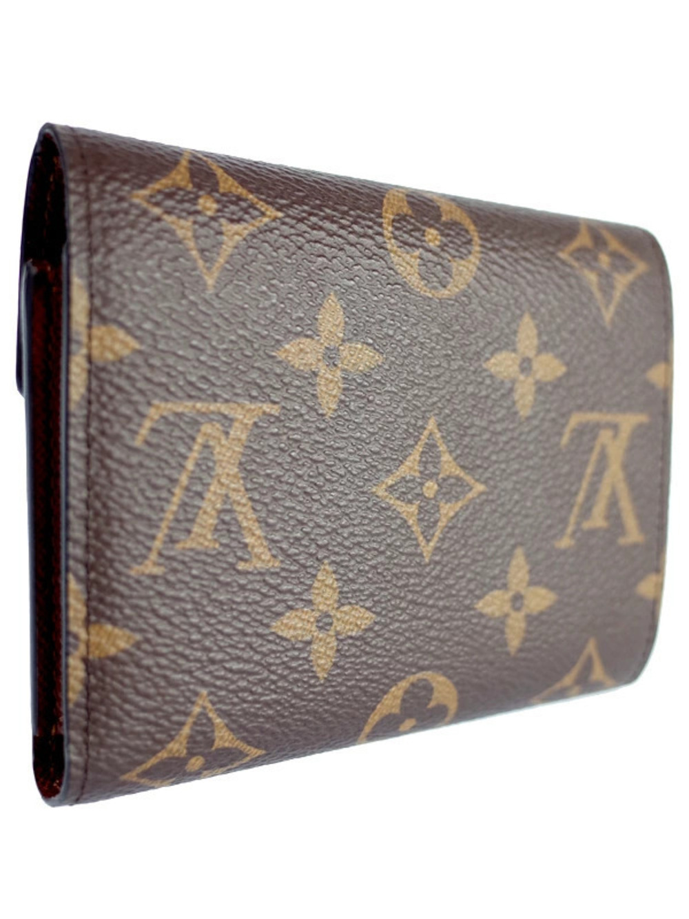 Louis Vuitton fold Tri Monogram Portefeuille Wallet Victorine Brown